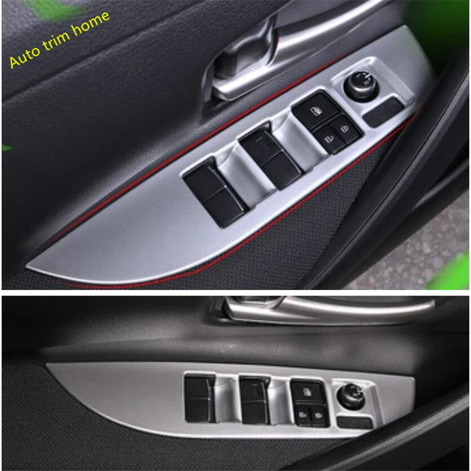 

Lapetus Door Window Lift Switch Button Control Panel Cover Trim Fit For Toyota Corolla 2019 2020 Accessories Interior Refit Kit