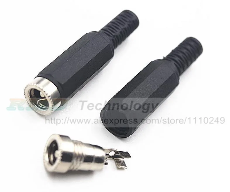 

10pcs/lot DC Power adapter dc jack female plug connector 5.5 X 2.1 mm free shipping