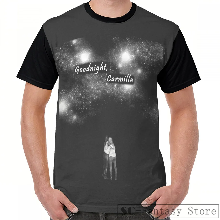Модная повседневная мужская футболка с принтом женские топы футболки Goodnight Carmilla
