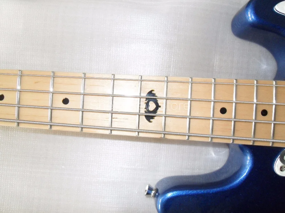 Шелли магазин завод на заказ синий искристый металлик 4 струны хромированные блокирующие тюнеры джаз бас P QShelly электрическая бас гитара