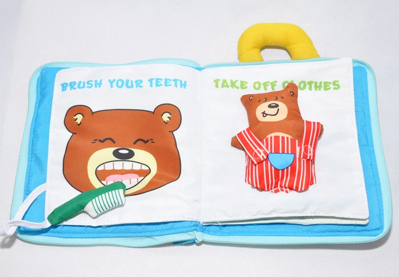 JJOVCE-Baby-Cloth-Book-Baby-Fabric-Books-Early-Educational-Learning-Toy-Learn-to-Wear-Baby-Bedtime-Game-Story-Sensory-Develop-04
