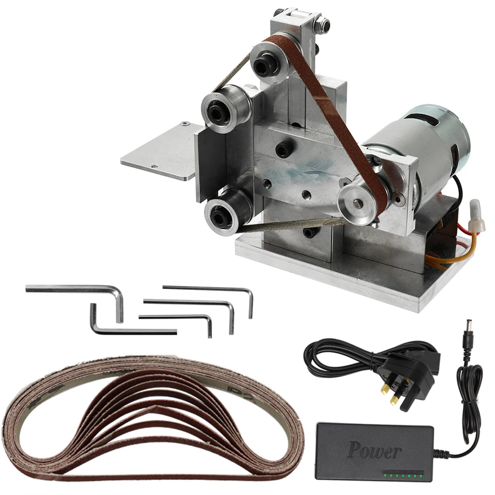 Мини-Электрический ленточный шлифовальный станок многофункциональный измельчитель Diy шлифовальная полировальная машинка для резки кромок точилка ленточная шлифовальная машина