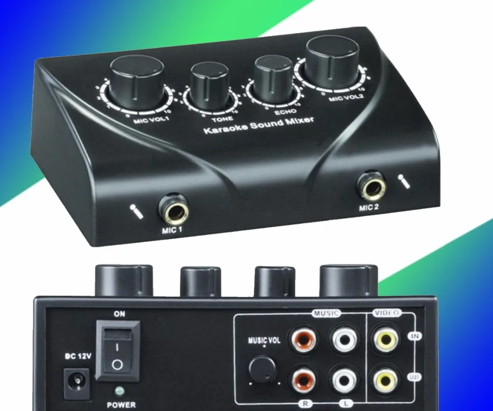 Караоке микшер эхо смеситель Sound музыкальный эхолот для ПК ТВ микрофон усилитель
