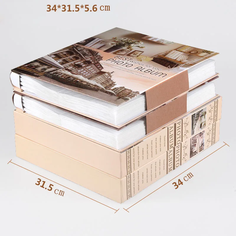 

New Family Photo Album 6 Inch 480 Pockets 8 Inch Albums Retro Insert Page Box 4R Photo Album Mixed Travel Family Memory Record