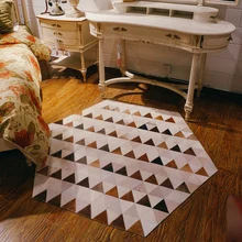 Стиль пэчворк Роскошные теплые Прошитые ковер реальные Natrual Коускин ковер для Гостиная Спальня декоративные землю коврик