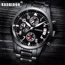Luxury Brand Fashion Men Sport Watches Men’s Quartz Hour Date Clock Man Steel&Leather Strap Military Army Waterproof Wrist watch