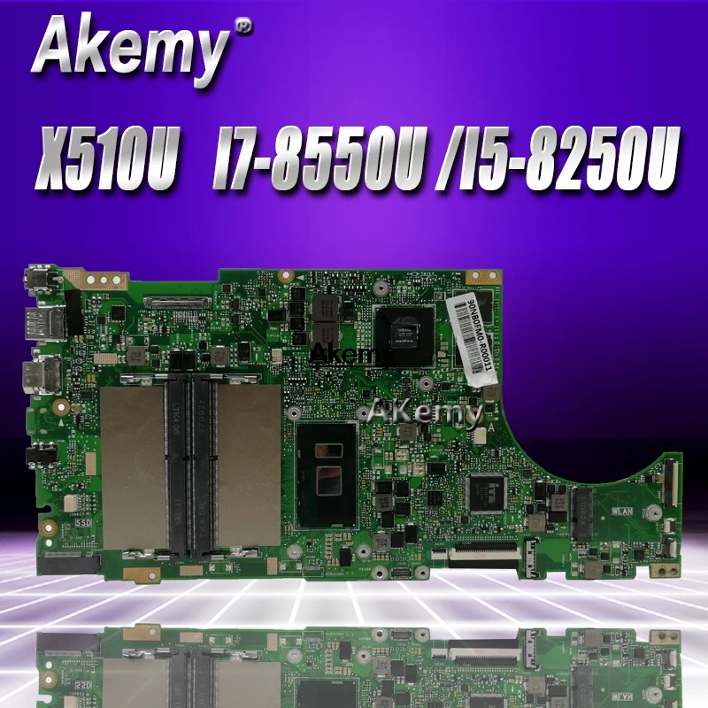 

laptop Motherboard For ASUS X510URR X510UR X510UAR X510UA X510U Mainboard I7-8550U /I5-8250U (V2G) exchange!!!