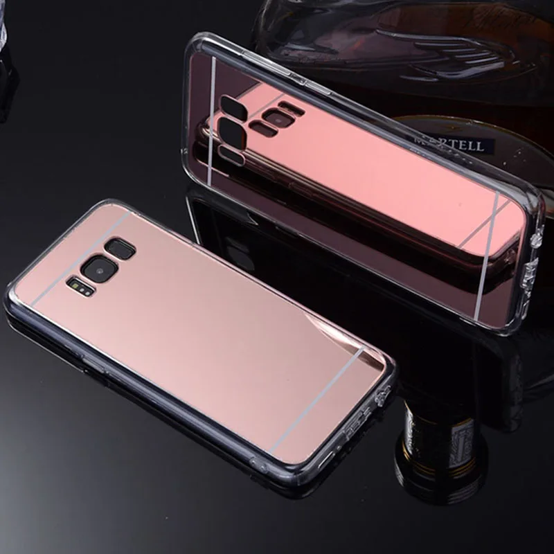 Роскошный зеркальный чехол с покрытием для Samsung Galaxy J5 J7 2017 Pro силиконовый S7 S6 Edge S8