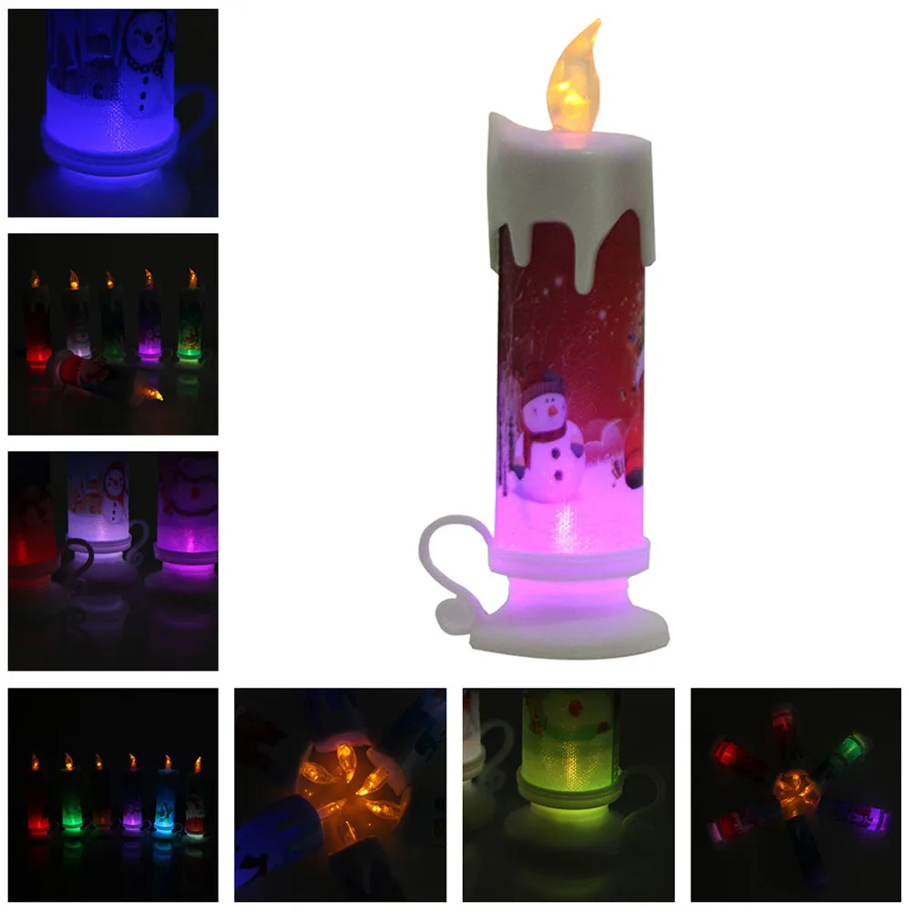 6 шт. светодиодный светильник-свеча для чая, лампа с питанием от батареи, имитирующая цвет пламени, мигающие свечи для украшения дома, свадьбы, дня рождения, вечеринки