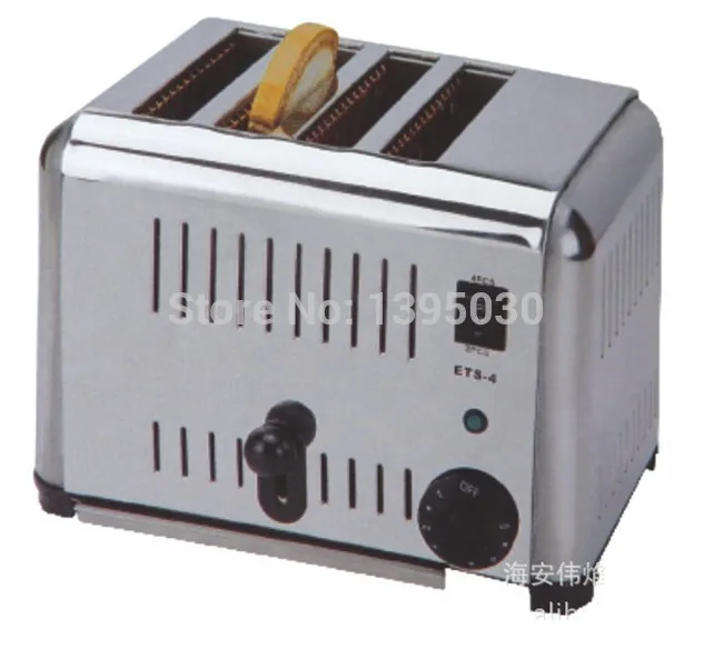 Бытовой автоматический прибор для хлеба тостер 4 ломтика из нержавеющей стали тостер для завтрака EST-4