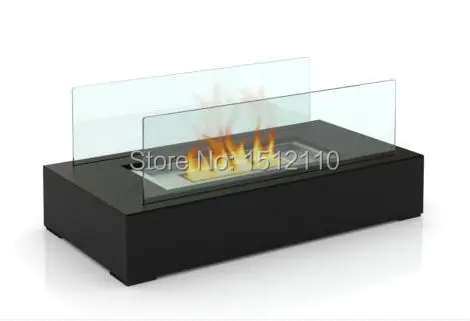 Metal Glass Crafts Bio Ethanol Table Top Fireplace For Indoor And