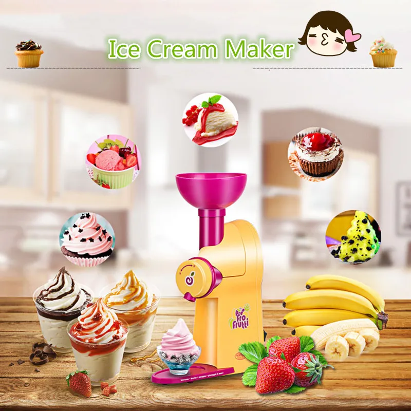 220V Full automatic Ice Cream Maker Household Electric Fruits Ice Cream