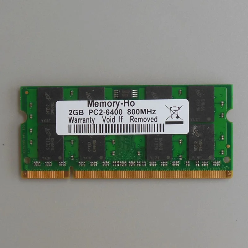 Meilleur NOUVEAU 2 GB PC2 6400 DDR2 800 800 Mhz DDR2 Ordinateur Portable Mémoire SODIMM CL6.0 RAM Portable Non Ecc 200 broches Faible densité