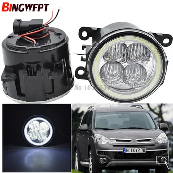 

2x Super Bright Angel Eyes White Blue Led Fog Lamps fog light For Citroen C-Crosseer EP_ 2007-2012