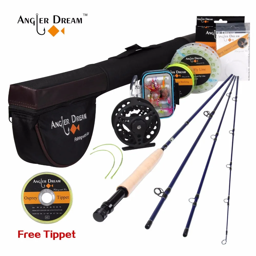 pesca pólo 3 4wt conjunto carretel de