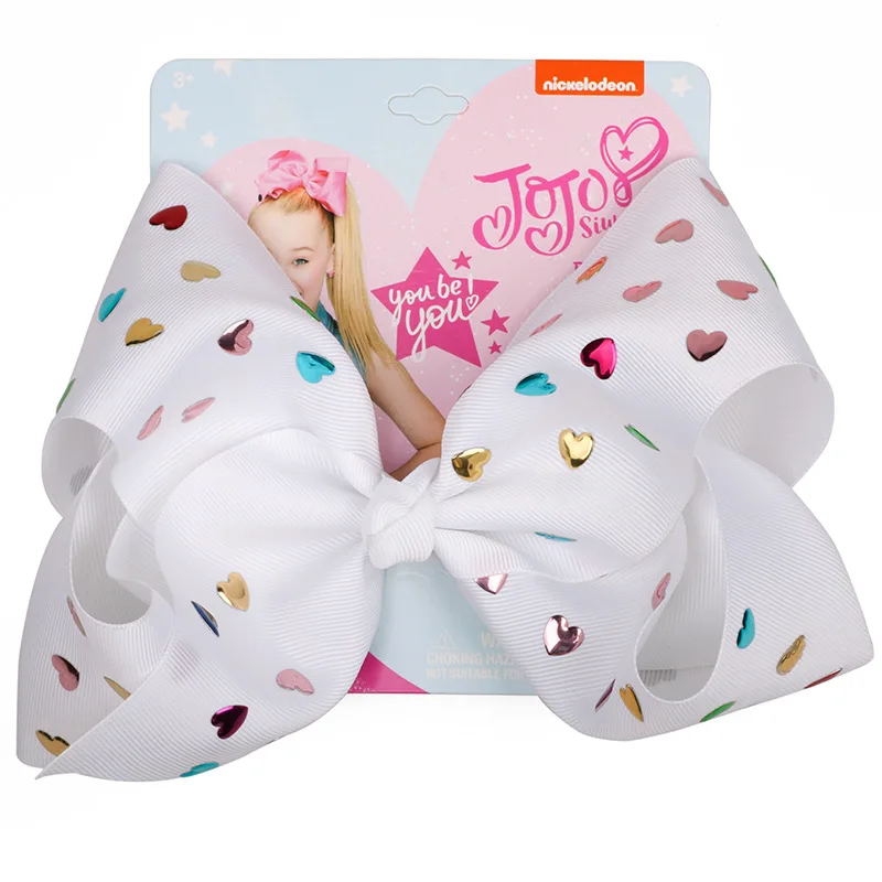 Бант для волос JOJO siwa с большими бантами 8 дюймов головной убор маленьких девочек