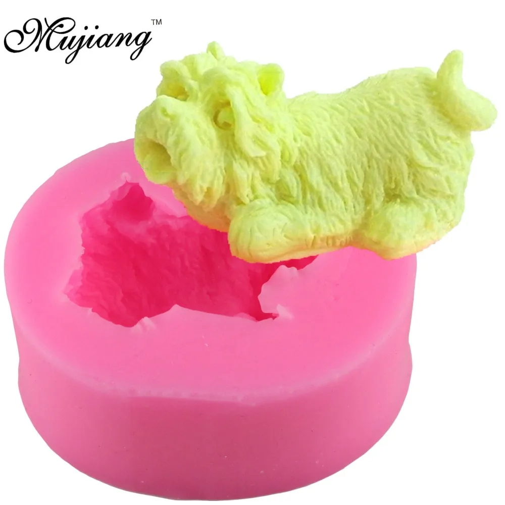 

3D Cute Schnauzer Dog Cake Silicone Molds Animal Fondant Cake Decorating Tools Gumpaste Chocolate Mold Soap Clay Fimo Moulds