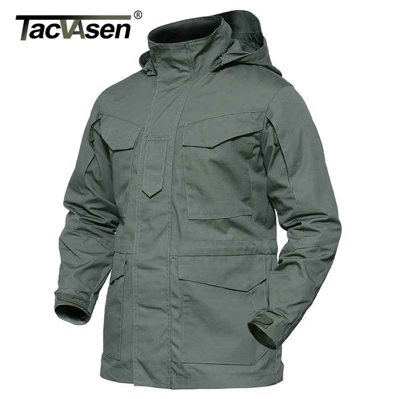 

TACVASEN Army Clothes Men Military Tactical Jacket Waterproof Windbreaker Men Winter Thermal Hooded Jacket Coat TD-YCXL-037