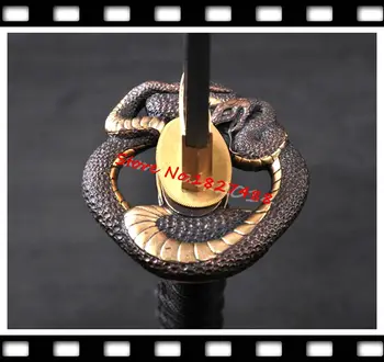 

Japanese Sword Copper Accessories Tsuba Unique Snake Design Guard For Katana Wakizashi Tanto