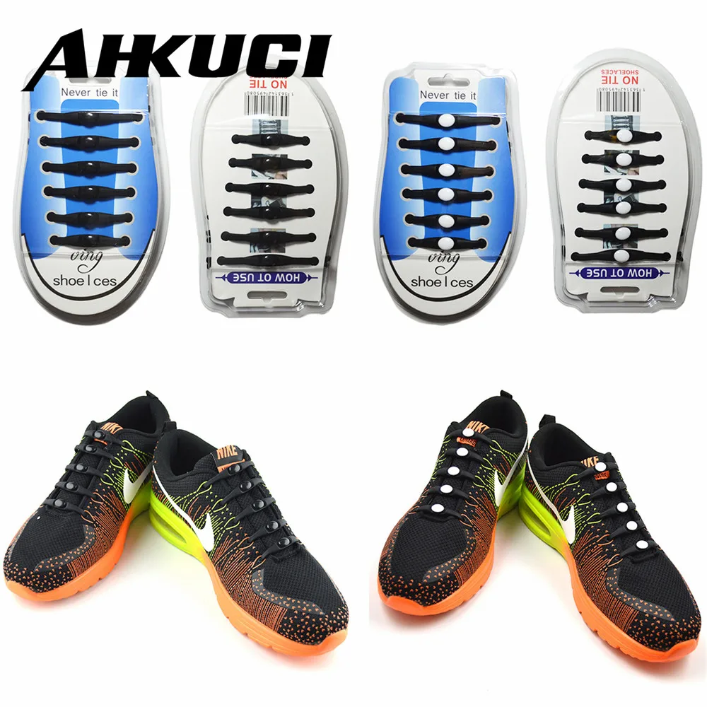

Wholesale 12pcs/set Silicone shoes lace Elastic Plastic Lazy No Tie Free Tie Arrow Shoelaces for Sport Shoes Sneaker Mules Clogs