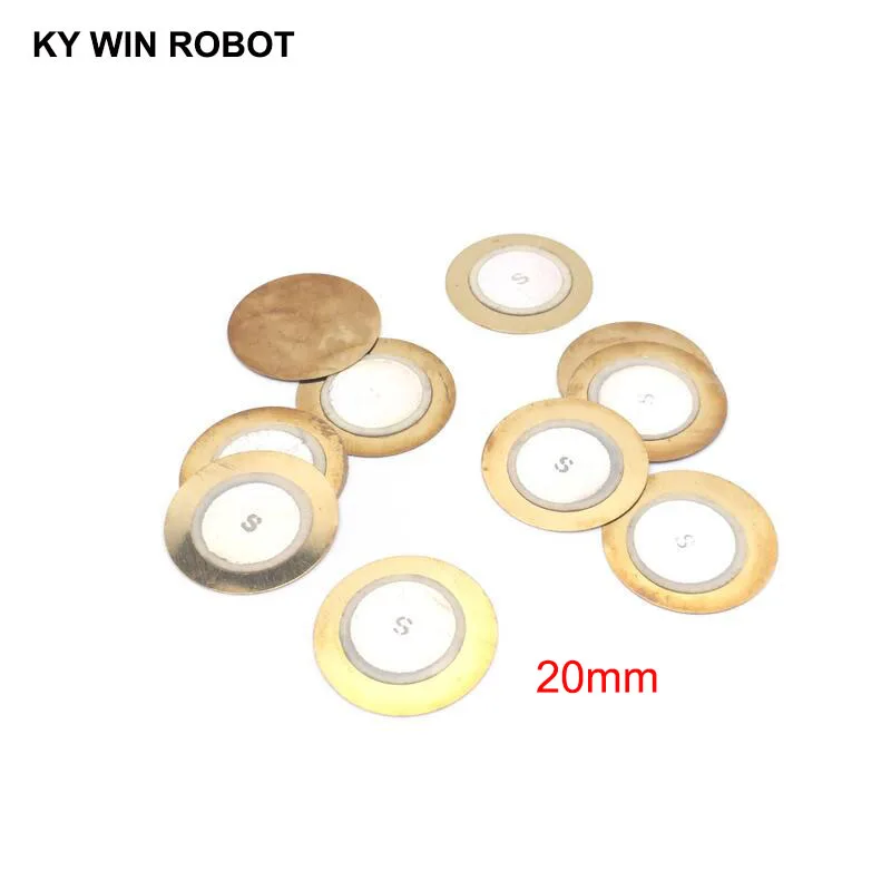 100 Pcs/Lot Piezoelectric Piezo Ceramic Wafer Plate Buzzer Loudspeaker Dia 20mm For Arduino Diy