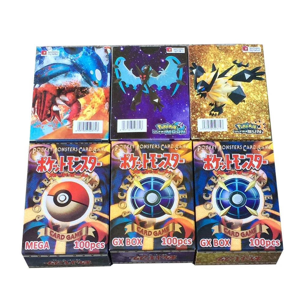 Tomy Pokemon 300PCS GX Cover Flash Cards EX Cards 3D Version Classic Plaid Flash Pokemon Card Collectible Gift Kids Toy