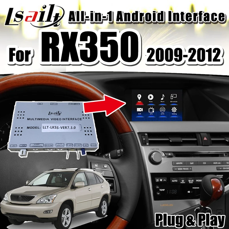 Lsailt Android 7,1 gps навигация видео интерфейс для Lexus RX350 RX450h RX200t 2009-2012 с поддержкой Android Авто/carplay