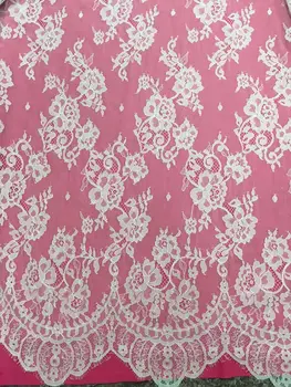 

hot selling eyelash chantilly lace High quality african tulle lace fabric for traditional wedding lace fabric