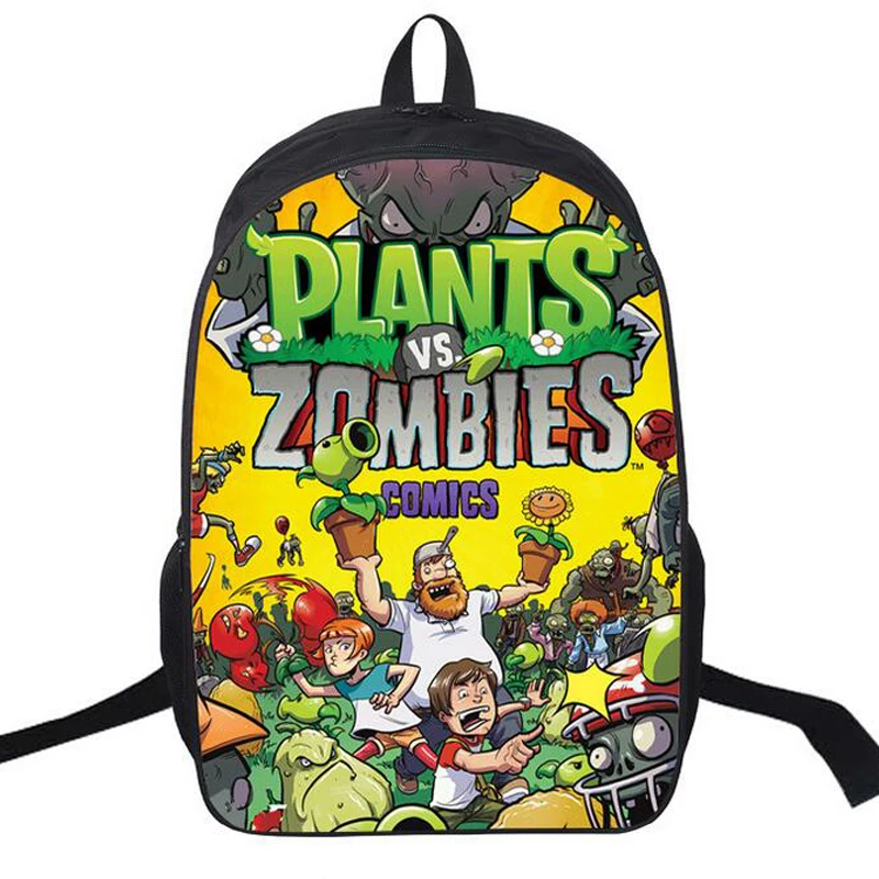 New 2017 Cartoon Backpack High Quality Nylon Plants vs Zombies Printing