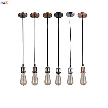 

IWHD Single Head Edison Pendant Lights Fixtures Dinning Bar Vintage Industrial Lamp Hanging Light Luminaire LED Hanglamp