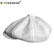 BUTTERMERE, льняной берет, мужская, дышащая, одноцветная, газетная Кепка, мужская, летняя, Классическая, восьмиугольная кепка, бренд Great Gatsby