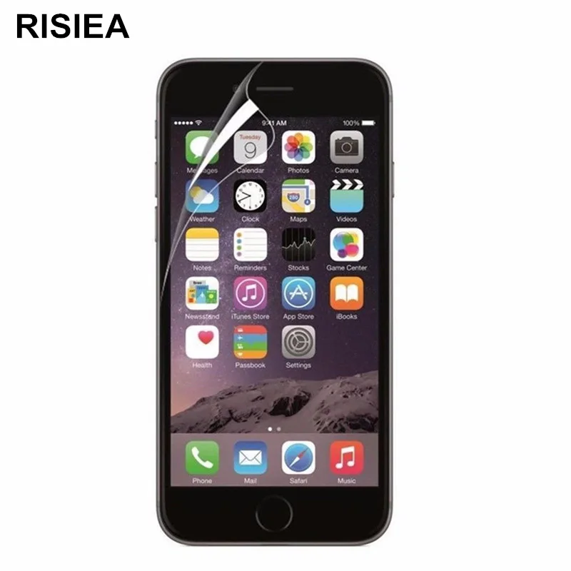 

RISIEA 5pcs Clear Glossy Plastic Soft Screen Protector Guard Protective Film For iPhone 4 4S 5 5S SE 6 6S 7 8 Plus X XR XS Max