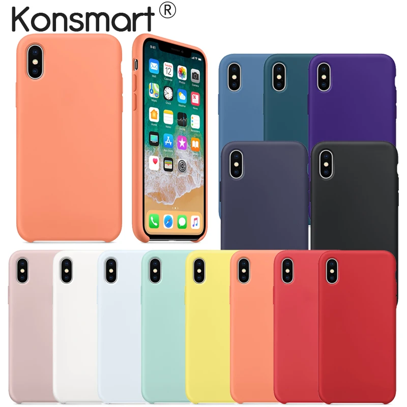 

Cool for iphone xr case Have LOGO Original Silicone Case For Iphone XS MAX XR X Cases For Apple For IPhone 7 8 6 Plus Cover Case