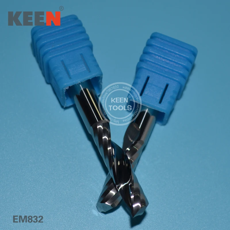 

EM8.32mm Tungsten Carbide One Flute Spiral Drill Bits/CNC Engraving Tools/Acrylic PVC Cutting