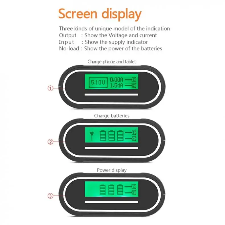 USB литий-ионный аккумулятор зарядное устройство Портативный lcd смарт DIY Мобильный Внешний Аккумулятор Чехол с поддержкой 3x18650 батареи и выходы для смартфонов