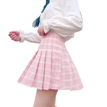Harajuku Женская юбка в консервативном стиле, плиссированные юбки, японская Мини Милая школьная форма, Saia Faldas, Женская юбка Jupe Kawaii