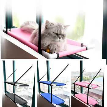 

Cat Hammock Beds Sucker Hanging Window Bed Hanging Chuck Cat Litter Double Layer Beds Pet Rest House Cama Gato Pet Products