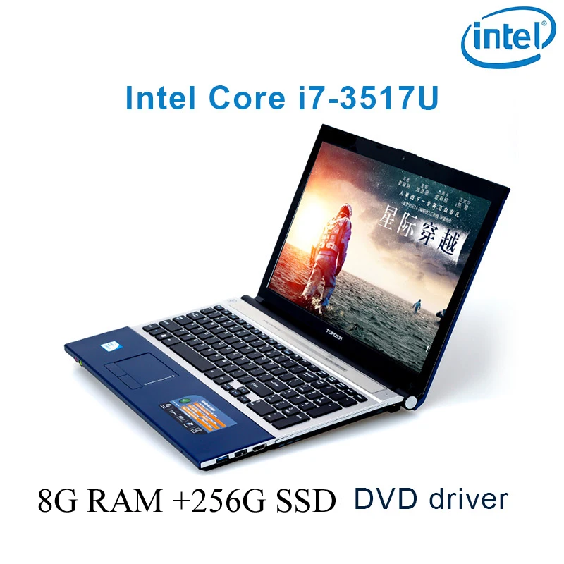 

P8-16 black 8G RAM 256G SSD i7 3517u 15.6" gaming laptop DVD driver keyboard and OS language available for choose