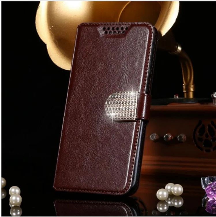 Роскошный чехол-книжка из искусственной кожи для Meizu C9 M9C, задняя крышка для телефона Meizu C9 Pro с отделениями для карт, черный чехол-кошелек - Цвет: Brown AZ diamond