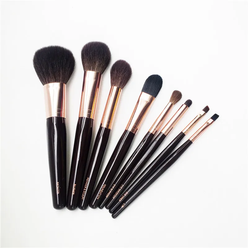 

CT-Series 8-Brushes Complete Set -Bronzer/Blusher/Blender/Foundation/Powder&Sculpt/Smudge/Lip/Liner - Makeup Tool Applicatior