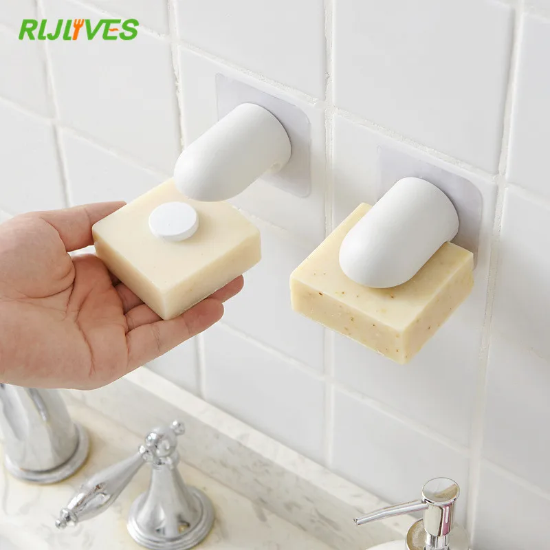Практичный магнитный держатель для мыла Антибактериальный держатель для раковины для ванной комнаты Аксессуары для адгезии