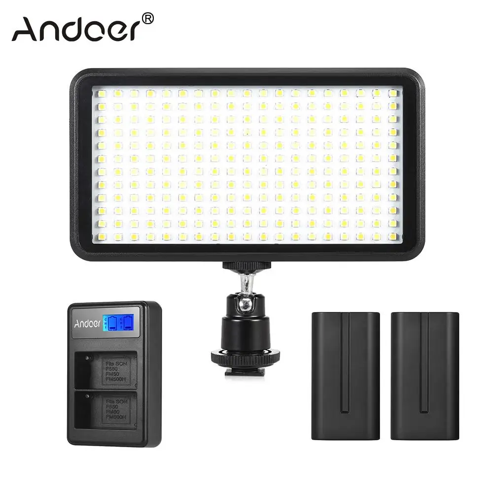

DSLR Camera Light 3200K-6000K Dimmable Photography Lighting Led Video Light For Photo Studio Light With Battery & Charger Kit
