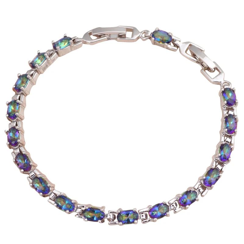 

Amazing Charm Bracelets for ladies Silver filled Mystic Topaz Health Nickel & Lead free Zirconia Fashion jewelry TBS752A
