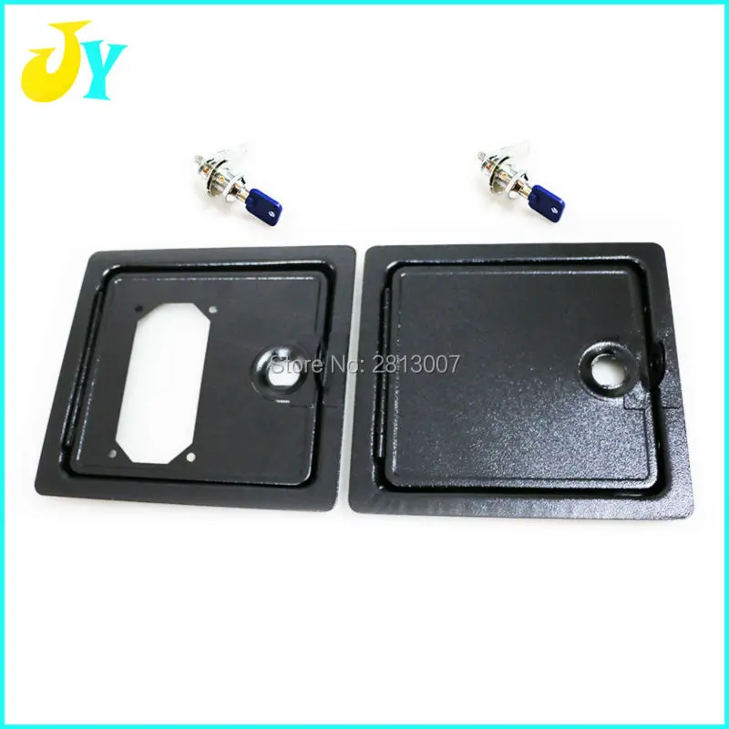 1 Set Di Gioco Accessorio Porta Di Ferro Coin Porta Giochi Coin Up & Down Porta Con 2 Pz 22Mm Cam Lock Cabinet Arcade Parti