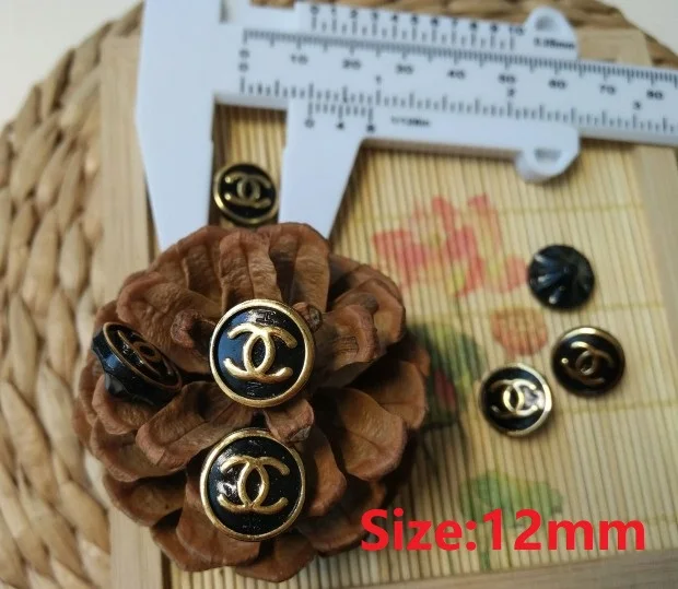 NO18 Size 12mm 10 шт. Модные продвинутые коричневые металлические стразы аксессуары для куртки пальто свитер рубашка кнопка 38 мм - Цвет: NO18 Size 12mm