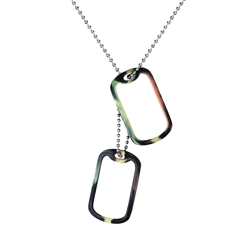 無料カスタム彫刻ステンレス鋼ダブル軍用犬タグネックレスとゴムスペーサー米国軍隊デザイン Necklace With Designer Necklacenecklace Designer Aliexpress