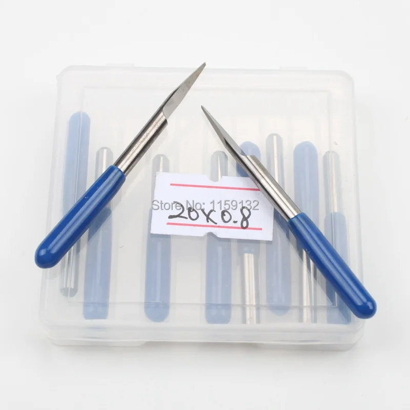 

10X Long Lifespan 0.8mm X 20 Degree Carbide Engraving Bits CNC Router Tool