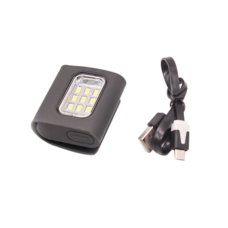 USB Перезаряжаемый мини COB светодиодный светильник с магнитной пряжкой для ночного бега