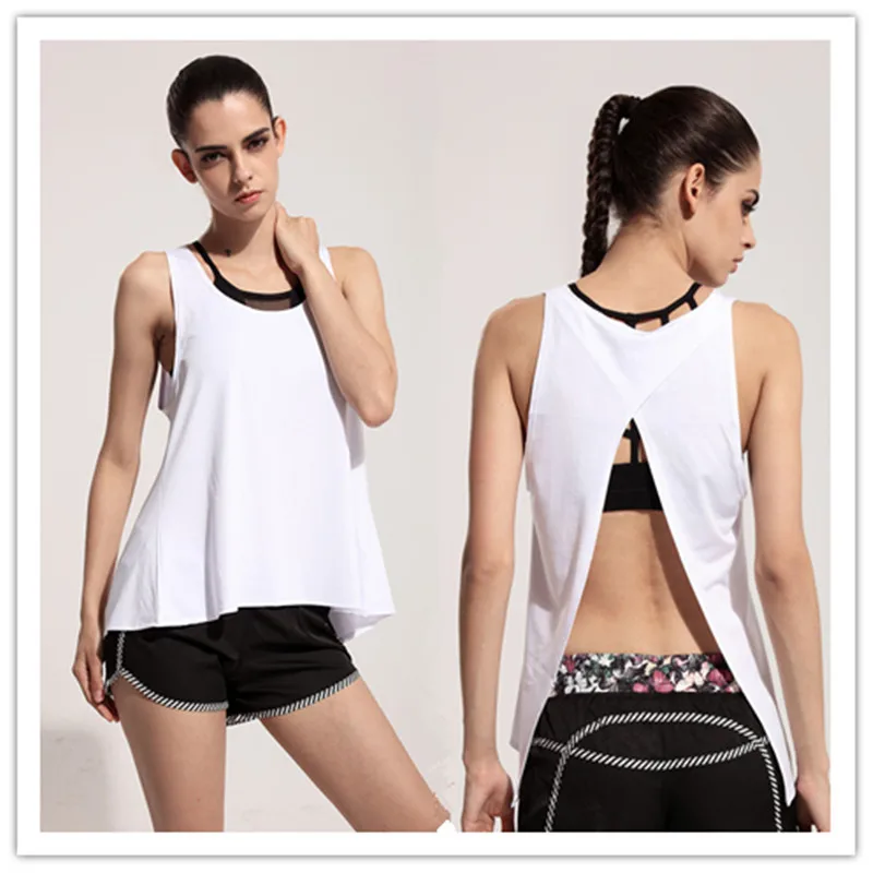 PENERAN Women Fitness Tops Female Quick Dry Back Openwork Sleeveless