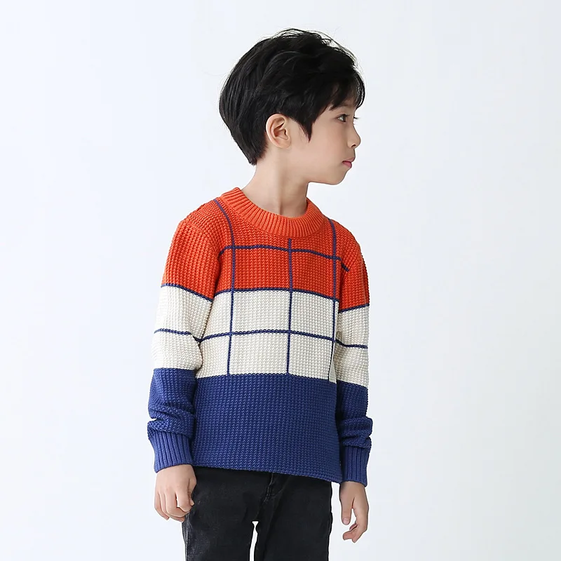 

Children Sweater Boys long O-Neck Long Sleeve Sweater Pattern Autumn Winter Casual Children Sweater Boys
